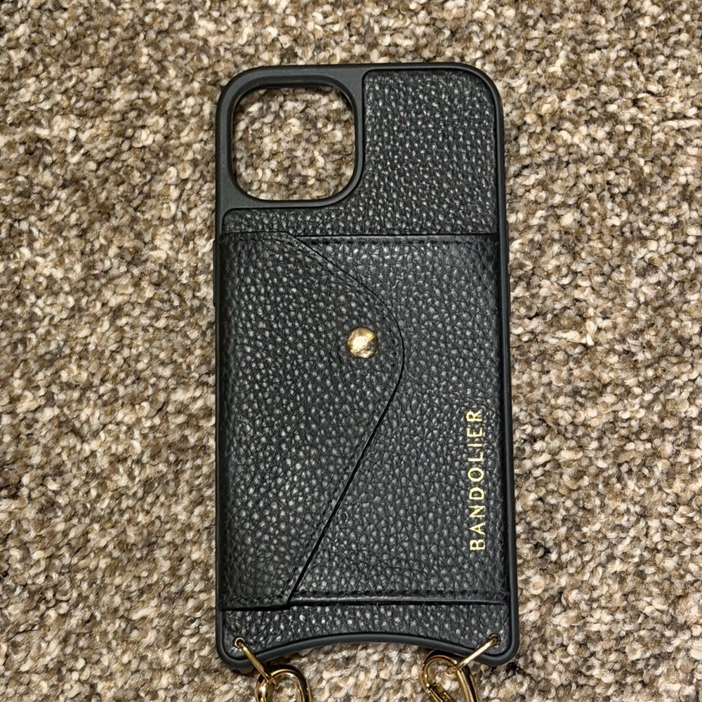 Bandolier Hailey Crossbody iPhone 14 Case Black/Gold w/ 2 DIFF STRAPS!!!